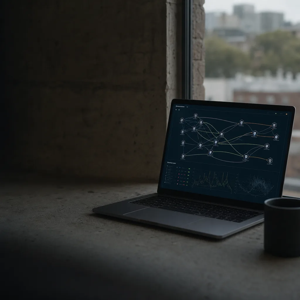 Trace waterfall and latency charts on a tablet